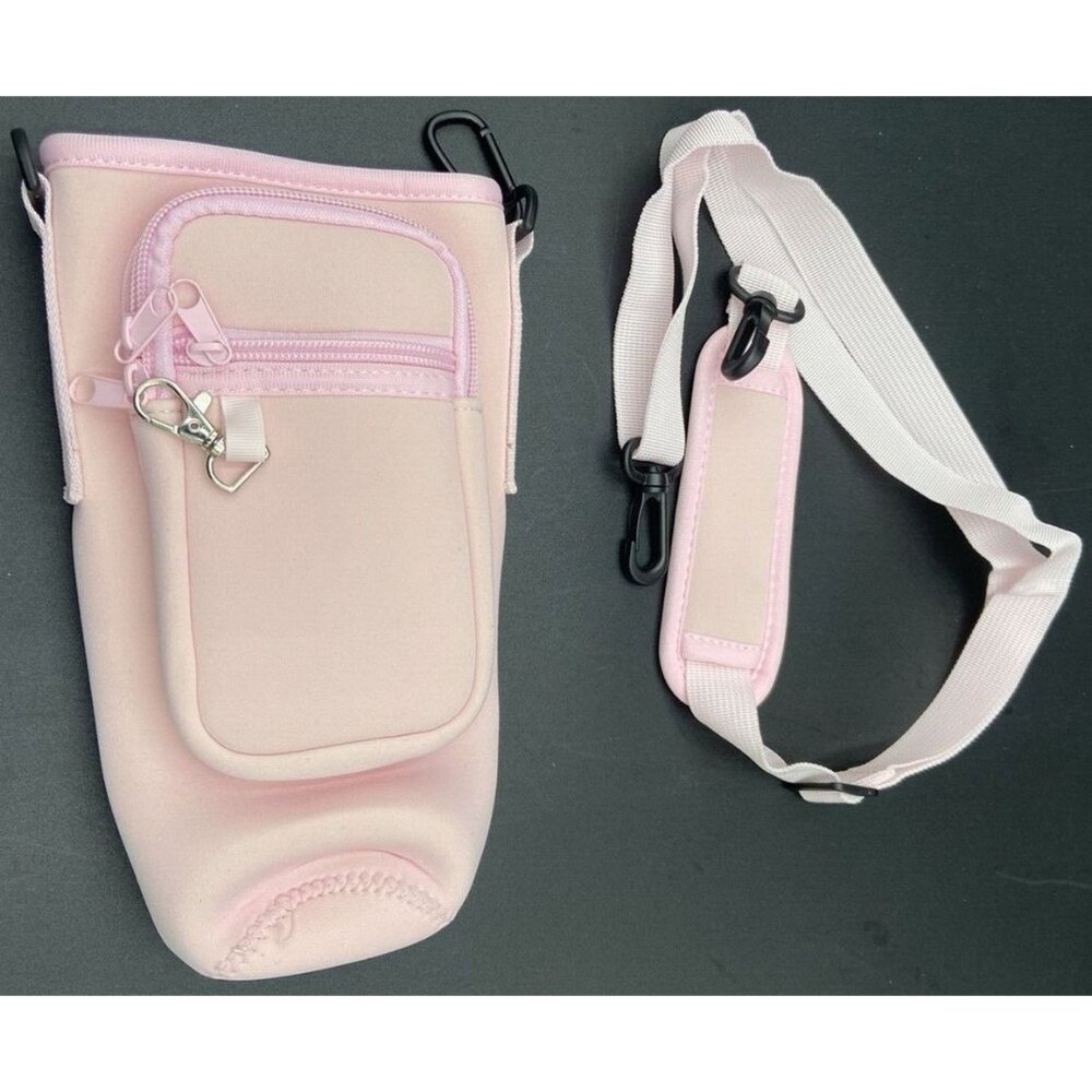 Water Bottle Carrying Insulated Bag for Stanley 40oz Tumbler Case/Pockets Pink